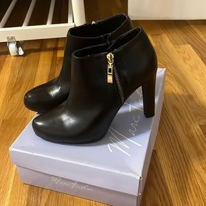 Black heel booties